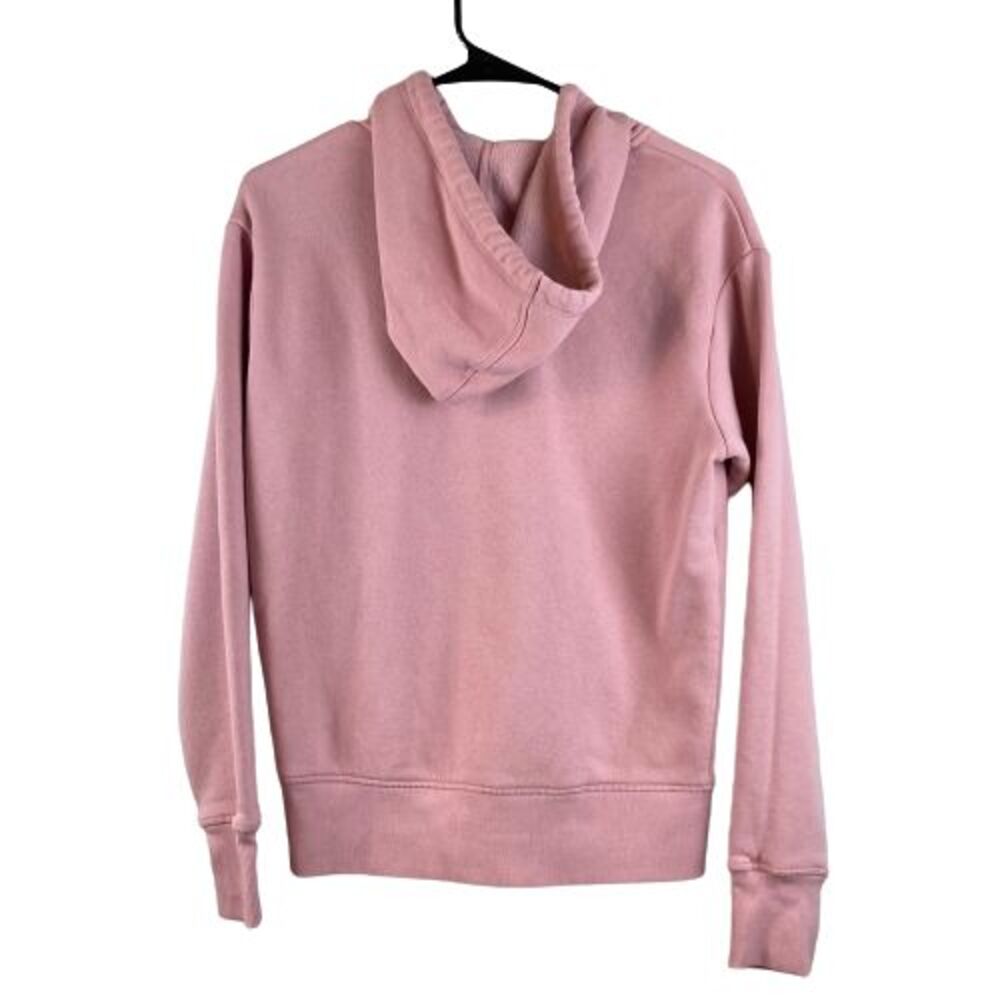 REEBOK Womens Fleece Hoodie Pink FULL Zip Size XS Drawstring Hood Pockets - Picture 5 of 5